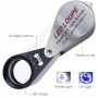 LENTE TRIPLETTA 10x  con LED + UV
