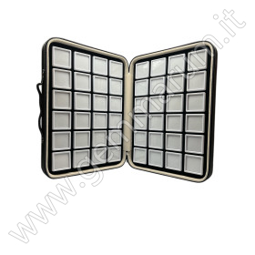 Etui mit 48 Klarsichtdosen 4x4 - weiss