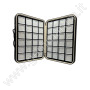 Elegante box imbottito con 48 scatoline 4x4 Bianche