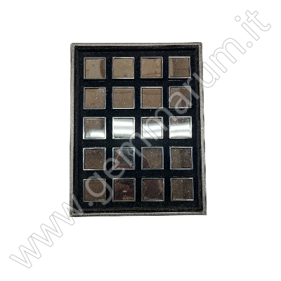 Vassoio con 20 scatoline porta pietre e diamanti