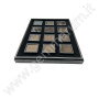 Vassoio con 12 scatoline 5x5 Nere