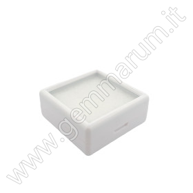 Edelsteindose plastik 4X4 - WEISS