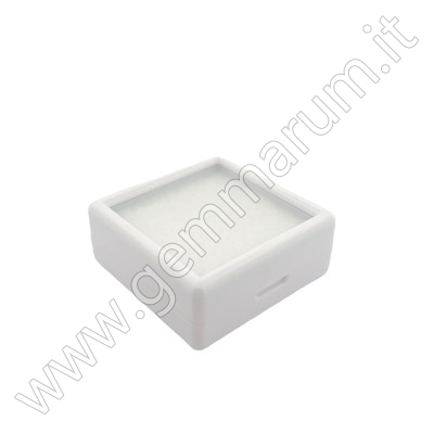 SCATOLINA BIANCA IN PLASTICA PORTA PIETRA 4X4