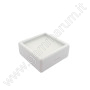 Edelsteindose plastik 4X4 - WEISS