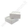 SCATOLINA BIANCA IN PLASTICA PORTA PIETRA 4X4