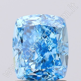 LG DIAMOND CVD CUSHION FANCY BLUE