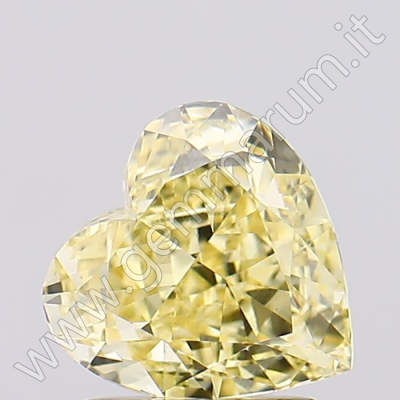 DIAMANTE SINTETICO CVD CUORE FANCY YELLOW