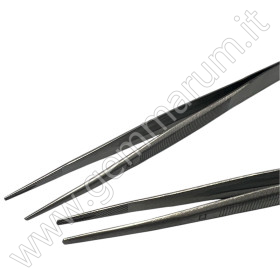 SET Pinzette INOX punta scanalata - 2pz