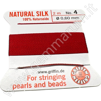 Red coral silk thread Griffin No. 4