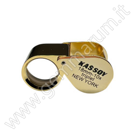 Einschlaglupe KASSOY 10x 18mm gold