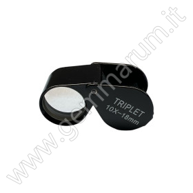 LENTE TRIPLETTA 10x 18 mm NERA