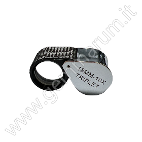 TRIPLET LOUPE 10x 18mm rubber grip