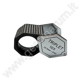 LENTE TRIPLETTA 10X GOMMATA ESAGONALE