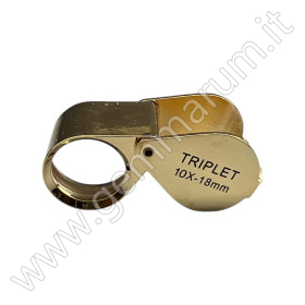 LENTE TRIPLETTA 10x 18 mm ORO