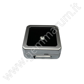 Metalldose 4X4x1.5 cm - matte silberne Farbe