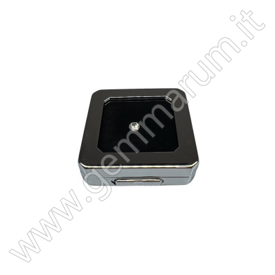 Metalldose 5.5X5.5x1.5 cm - glänzende silberne Farbe