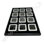 Etui mit 12 Matt Silver Metalldosen - matte silberne Farbe