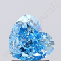 CVD Synthetischer Diamant / Herz-Schliff fancy blue
