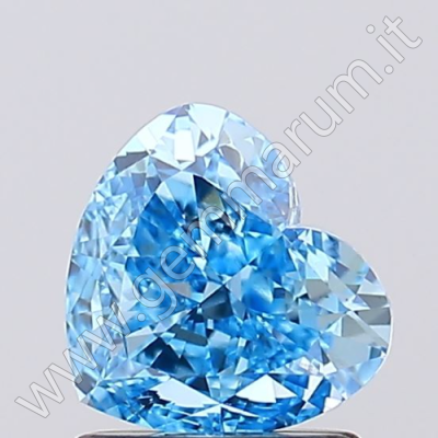 HEART BRILLIANT CVD DIAMOND fancy blue
