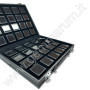 40 Gem Display Box with Deluxe Carry Case - black