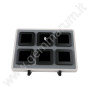 Large Deluxe Wooden Diamond Display Box Tray set - 6 black boxes