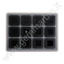 Elegantes Display mit 12 Metalldosen- mattschwarz