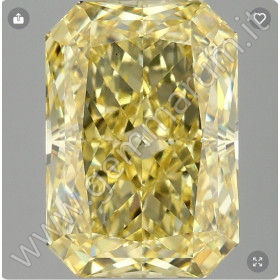 FANCY YELLOW CVD CUSHION BRILLIANT CUT 1.59 Cts