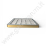 Premium Gem Display with Gold Frame - Grey