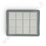 Espositore Premium con Cornice Dorata-Grigio