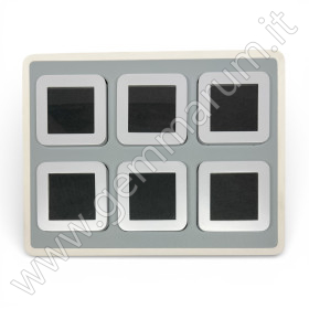 Large Deluxe Wooden Diamond Display Box Tray set - 6 grey boxes