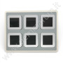 Large Deluxe Wooden Diamond Display Box Tray set - 6 grey boxes