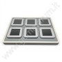 Large Deluxe Wooden Diamond Display Box Tray set - 6 grey boxes