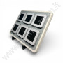 Large Deluxe Wooden Diamond Display Box Tray set - 6 grey boxes