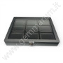 Elegante Espositore con chiusura e finestra 9 scatoline - BLACK