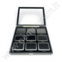 Elegante Espositore con chiusura e finestra 9 scatoline - BLACK
