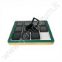 Premium Gem Display with Gold Frame - Green Complete with 12 MATT BLACK boxes