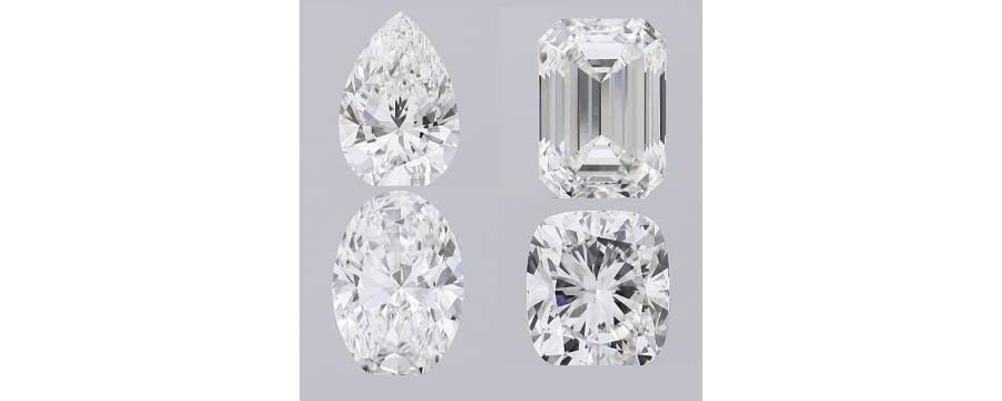 LG Diamonds in different shapes