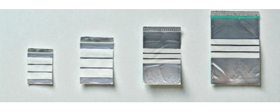 PLASTIC ZIP TOP BAGS - 3 STRIPS